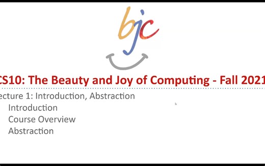 [Josh21.UCB.CS10] The Beauty and Joy of Computing