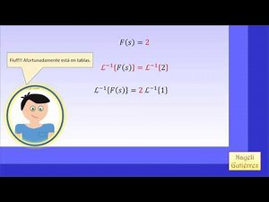 Transformada Inversa de Laplace de una constante (Empleando Tablas)