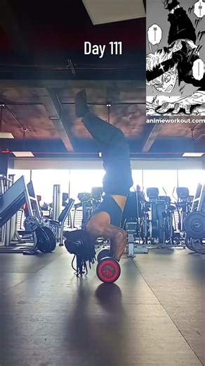 Day 111 Training Asta's One Arm Handstand Pushups #calisthenics #anime #asta