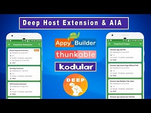 Deep Host Extension & AIA File Download | Kodular | Thunkable | Appybuilder
