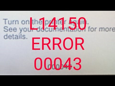 EPSON L14150 HOW TO FIX ERROR 00043