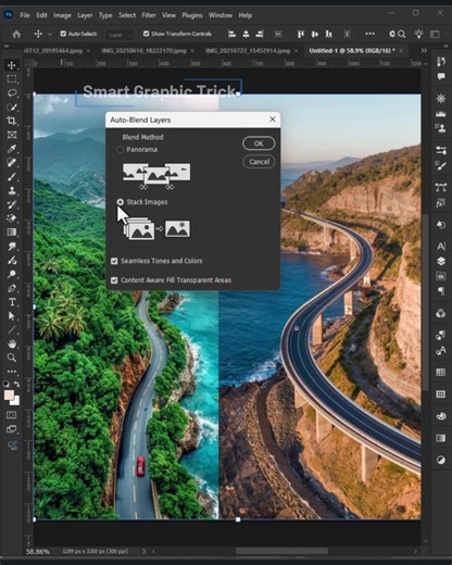 How to blend two images in one frame using Photoshop | #subscribe #photography #photoediting