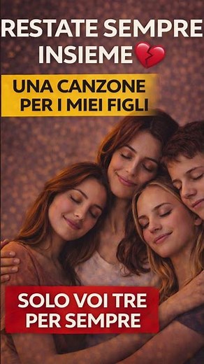 Restate Sempre Insieme ❤️ Canzone per i miei 3 figli Canzone emozionante famiglia #shortsfeed