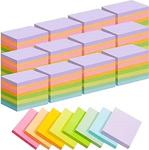 Amazon.com : Seajan 200 Pads Mini Sticky Notes 1.5 x 2 Inch Small Self Stick Bulk Tiny Paper Note Pads Bright Colors Memo for Office Home : Office Products