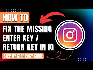 How to Fix the Missing Enter Key or Not Return Button When Typing in Instagram 2025