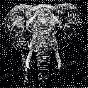 Projet de routeur CNC avec image vectorielle éléphant pointillé/téléchargement de fichier de gravure laser (fichiers svg, dxf et png) - Etsy France