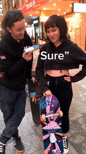 Sasquatch Skater Attempts Kickflip in Public Interview Challenge