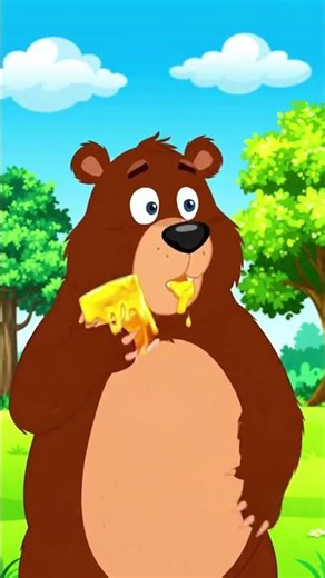 🐻 Bear Loves Honey 🍯 | Funny Cartoon Short. #aivideo #ytshorts