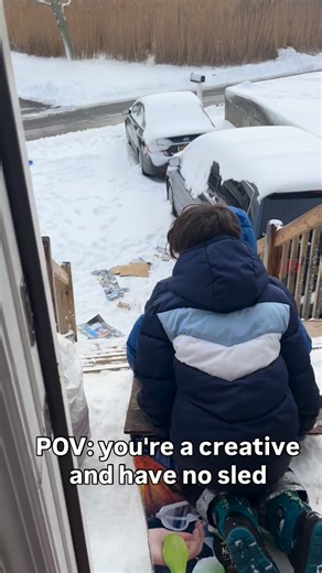 7.3K views · 11 reactions | No sled? No problem .... or should I say SNO PROBLEM ❄️ | Led By Love Doula & Birth Support | Facebook