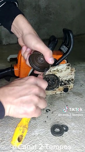 Customer put soybean oil in the chainsaw and look what happened. #reliquia #stihl #mecanica