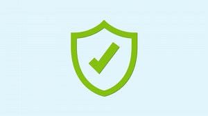 Download Cyber security glowing icon with shield and check mark. Security concept for free