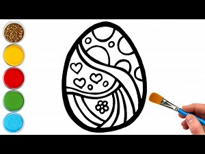 Easter Egg Drawing, Painting and Coloring for Kids, Toddlers | Let's Draw Together - Videos For Kids