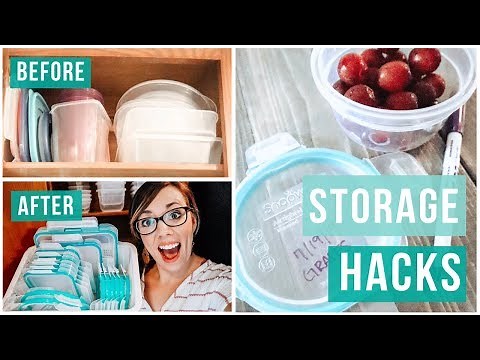TAME YOUR TUPPERWARE | FOOD STORAGE HACKS