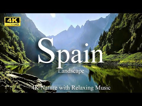 Spain 4K | Breathtaking Aerial Views of Barcelona, Madrid & Tenerife with Relaxing Handpan Music