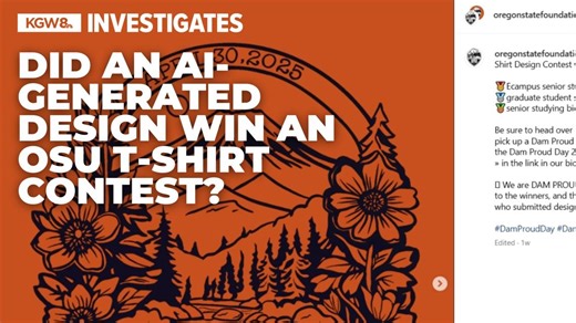 Did an AI-generated design win an Oregon State University T-shirt contest?