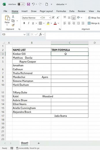What Excel Experts Don't Want You to Know About Productivity || How to Use TRIM Function in #excel