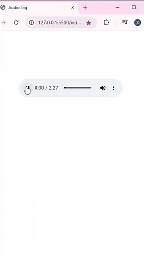 Audio Tag || HTML || html Tag #shorts