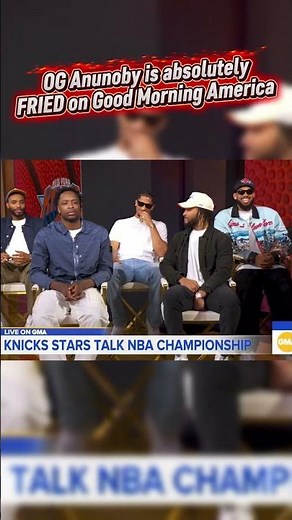 🤣 OG Anunoby Looks COMPLETELY FRIED During New York Knicks Championship Interview #NBA #Funny