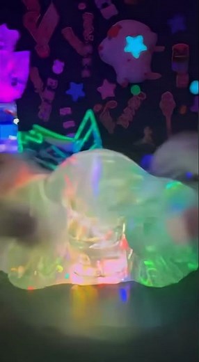 ASMR Glowstick Neon Slime 💚 Hypnotic Glow & Satisfying Stretch