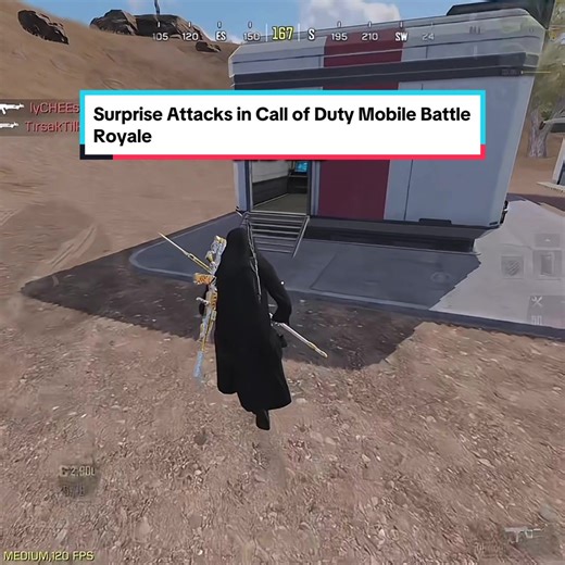Surprise Attacks in Call of Duty Mobile Battle Royale Surprise attacks will always be one of the main methods I use to gain an advantage over full squads but you always wanna ensure that it's done correctly in CODM BR. For starters you should always try to locate the furthest enemy from the team and make him your primary target. Once you get that initial knock you must position yourself in an area that not only has plenty of cover but also has decent visibility. This will allow you to keep an ey