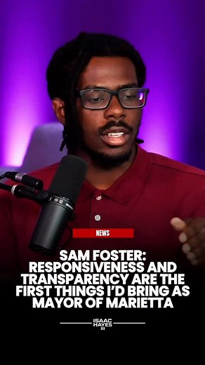 10K views · 29 reactions | Sam Foster @samformarietta promises responsiveness and transparency as your next mayor of Marietta, Georgia. Take a listen to his thoughts on the shortcomings of the current administration and how he plans to bring real change to the city. The election for mayor of Marietta, Georgia is tomorrow. Make sure your voice is heard. Go vote for Sam Foster. | Isaac Hayes III | Facebook