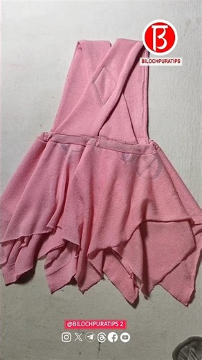 Thin sweater turned into a short suspender skirt