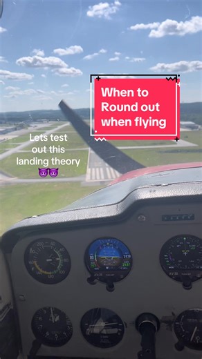 Knowing when to round out over the rwy can be one of the hardest concepts to grasp without doing it. We can say about 10-20 feet over the rwy, but its hard for a pilot to gage that! Do you think this round out strategy worked? What are some strategies you used to help you round out that could help others? #privatepilot#roundout#flare#landing#landingaplane#flying#cfi#cfii#mei#roundingout#ppl#studentpilot#landings#final#faa#theory#testitout#fyp#pilot#explorepage#femalepilot#planes#aviation#learnin