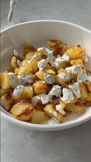 Creamy dill crispy potato salad #salad