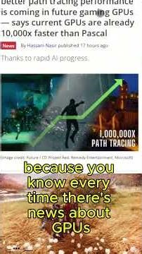 Nvidia claims 1 million times better path tracing performance is coming in future gaming GPUs