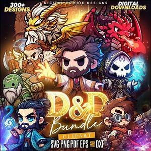 Dnd Character Bundle, Dnd Races and Classes, Dnd PNG Files, Dungeon Master Gift, Dnd Clipart, Wizard, Paladins,rangers,barbarians - Etsy