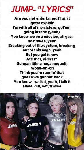 Blackpink "Jump" rap - lyrics 🔥❤ #blackpink #jump #shorts