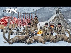Surviving -71°C: 12,000kg Mountain Goat Hunt in the Frozen Peaks of Yakutia, Extreme Arctic Survival