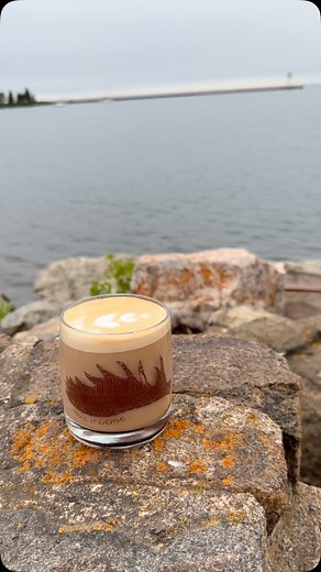 A classic mocha on a classic Grand Marais morning. Chilly today with winds off the lake. Chance of rain later. | Java Moose