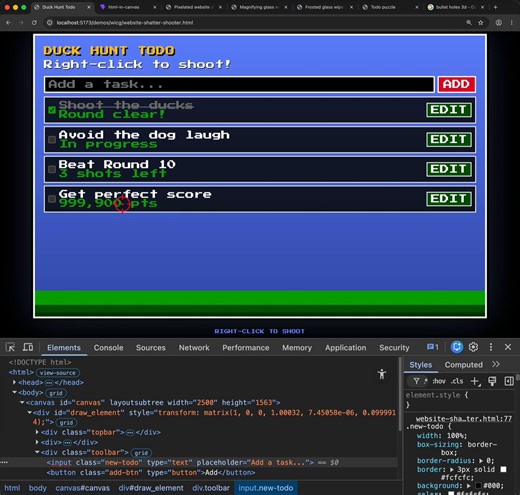 Want to play with and modify this HTML-in-Canvas demo?Copy/paste this prompt into Claude Code, Codex, Cursor, or any agent:"I want to fork and publish my own copy of https://t.co/JBIKflfKp8. Read https://t.co/3E0G75nhkN and follow the instructions for how to fork a site"