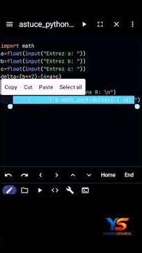 ÉQUATIONS du degré 2 avec PYTHON !😁🎧