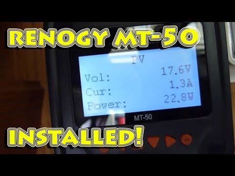 Renogy MT-50 Solar Remote Tracer Meter Monitor Install In Full Time Boondocking RV Camper Van