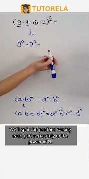Product Exponentiation: Simplifying (9×7×6×2)^6 #Math #ExponentsRules #PowerOfAProduct