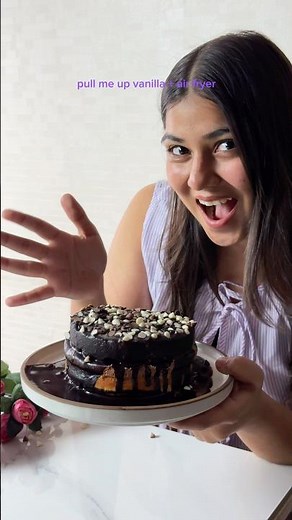 pull me up but make it vanilla!! Air fryer eggless cake recipe🧚🏻‍♀️