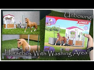 Schleich Unboxing & Review | Exclusive/Special Horsebox With Washing Area (2022) | Set 72177