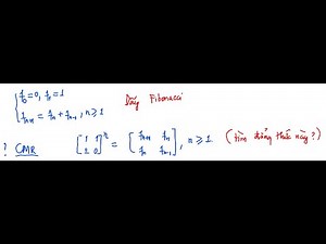 Đẳng thức thú vị liên hệ giữa dãy Fibonacci và ma trận