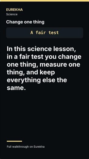 Science: Change one thing #shorts