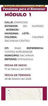 Asi puedes ubicar tu modulo bienestar cercanoy hacer tu registro a tu pensión