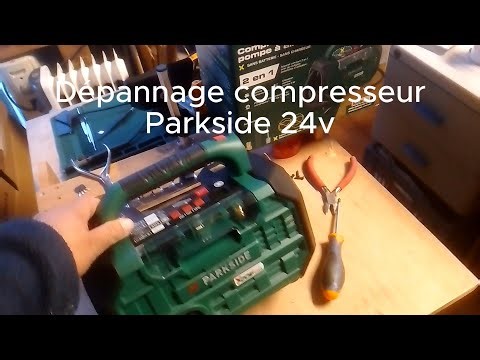 Dépannage d'un petit compresseur Parkside 2 en 1 PKA 20-Li C3