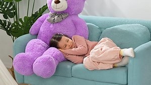Watch MaoGoLan Classic Purple Teddy Bear for Decorations on Amazon Live