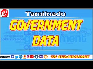 How to Download Government Data in Tamil Nadu in any formats | Department Wise Data in Tamil