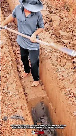 Traditional Digging Tool: Efficient Manual Shovel for Irrigation Channels #ToolHolder