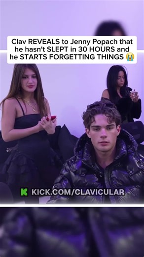 Clav REVEALS to Jenny Popach that he hasn't SLEPT in 30 HOURS and he STARTS FORGETTING THINGS 😭 #clavicular