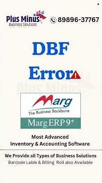 How to Resolve DBF Error in Marg ERP Software | Step-by-Step Solution | Marg ERP Tips & Tricks.