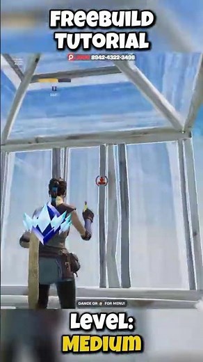 Freebuild Tutorial | Level Medium #fortnite #freebuild #tutorial #medium #practice