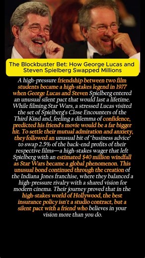 The Blockbuster Bet: How George Lucas and Steven Spielberg Swapped Millions#stevenspielberg